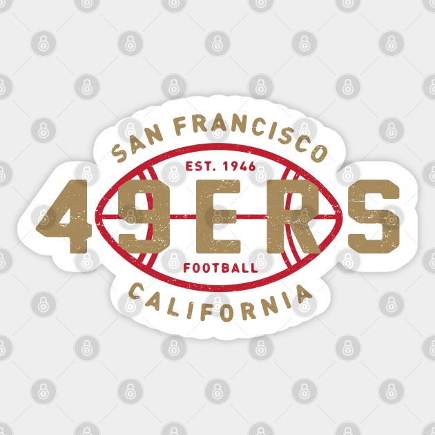 San Francisco 49ers 5 by Buck Tee Sticker by Buck Tee